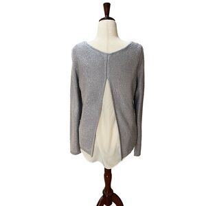 White House Black Market Scoop Neck Long Sleeve Sequin Sweater Size XL